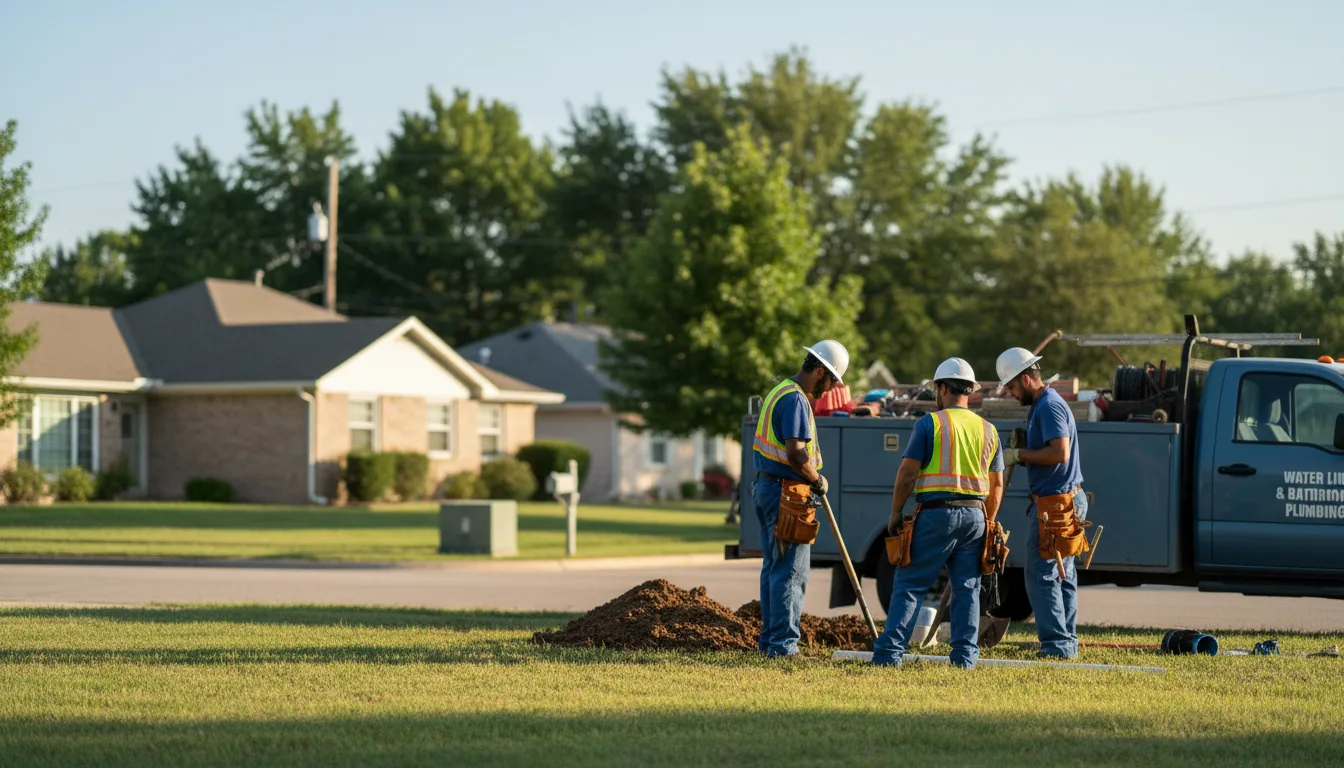 Residential water line and bathroom plumbing service in Waynesboro, TN